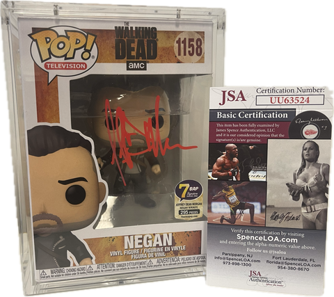 Pop 7BAP Signature Series The Walking Dead Negan 1158 Signed By Jeffrey Dean Morgan with JSA Certification