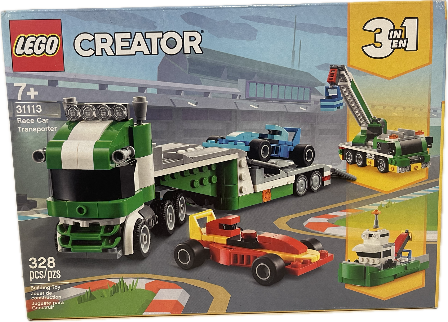 Lego Creator 3 in 1 Race Car Transporter 31113 328 pcs