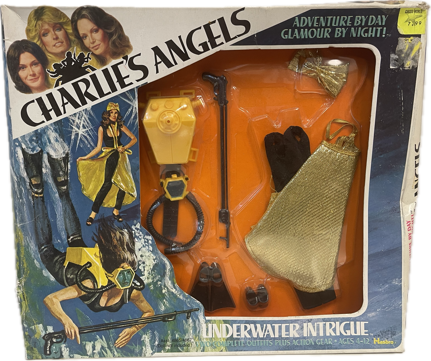Charlie's Angels Underwater Intrigue Two Complete Outfits Plus Action Gear Set Vintage