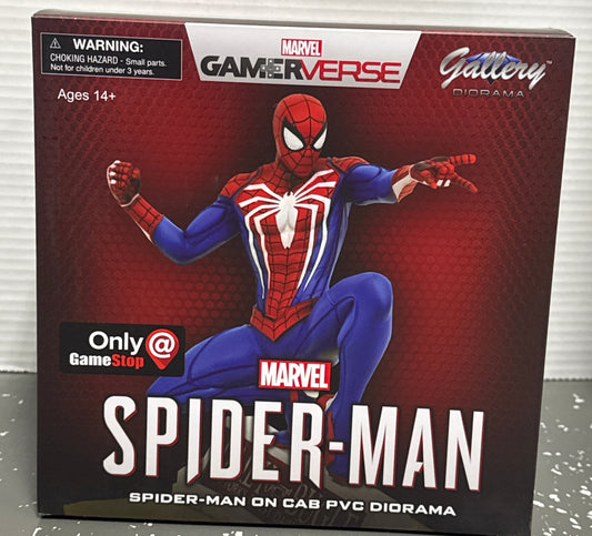 Marvel Spider-Man on Cab PVC Diorama GameStop Exclusive 2019