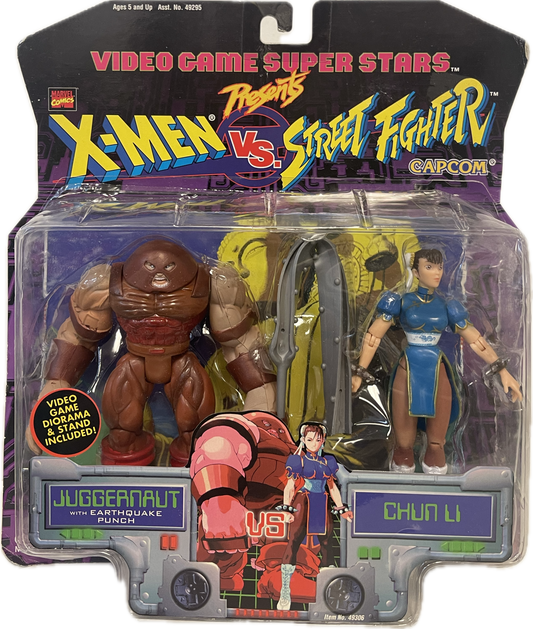 Video Game Super Stars X-Men vs Streetfighter Juggernaut vs. Chun Li