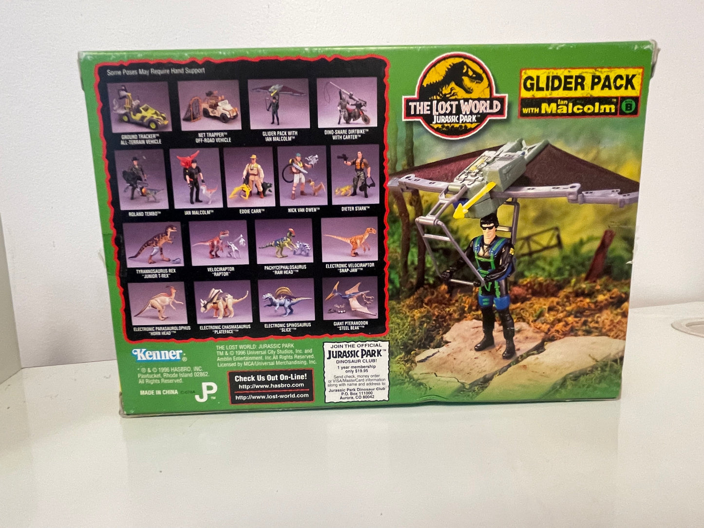 The Lost World Jurassic Park Glider Pack w/ Ian Malcolm Figure