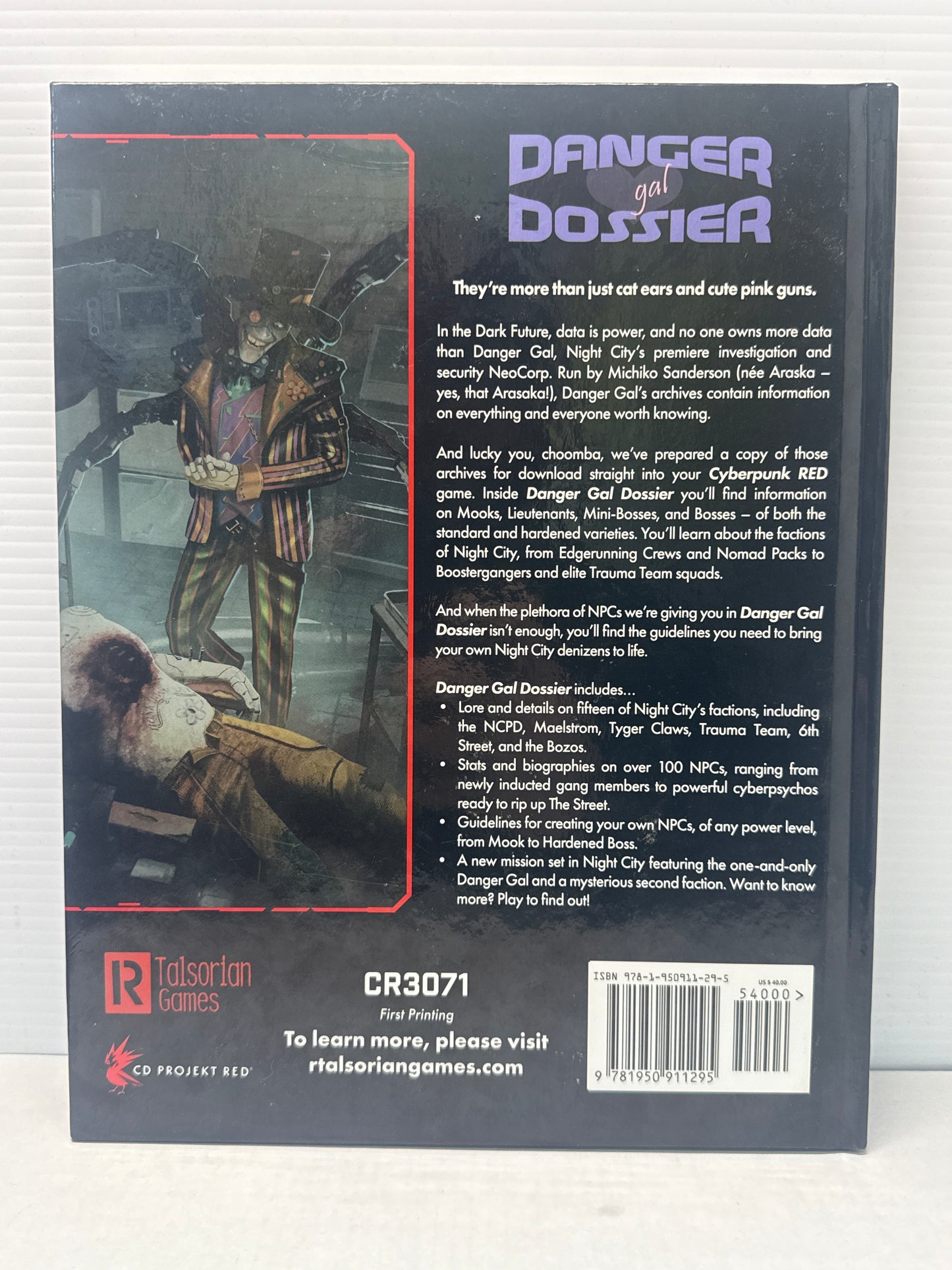 Cyberpunk Red RPG Danger Gal Dossier Faction & NPC Guide Used