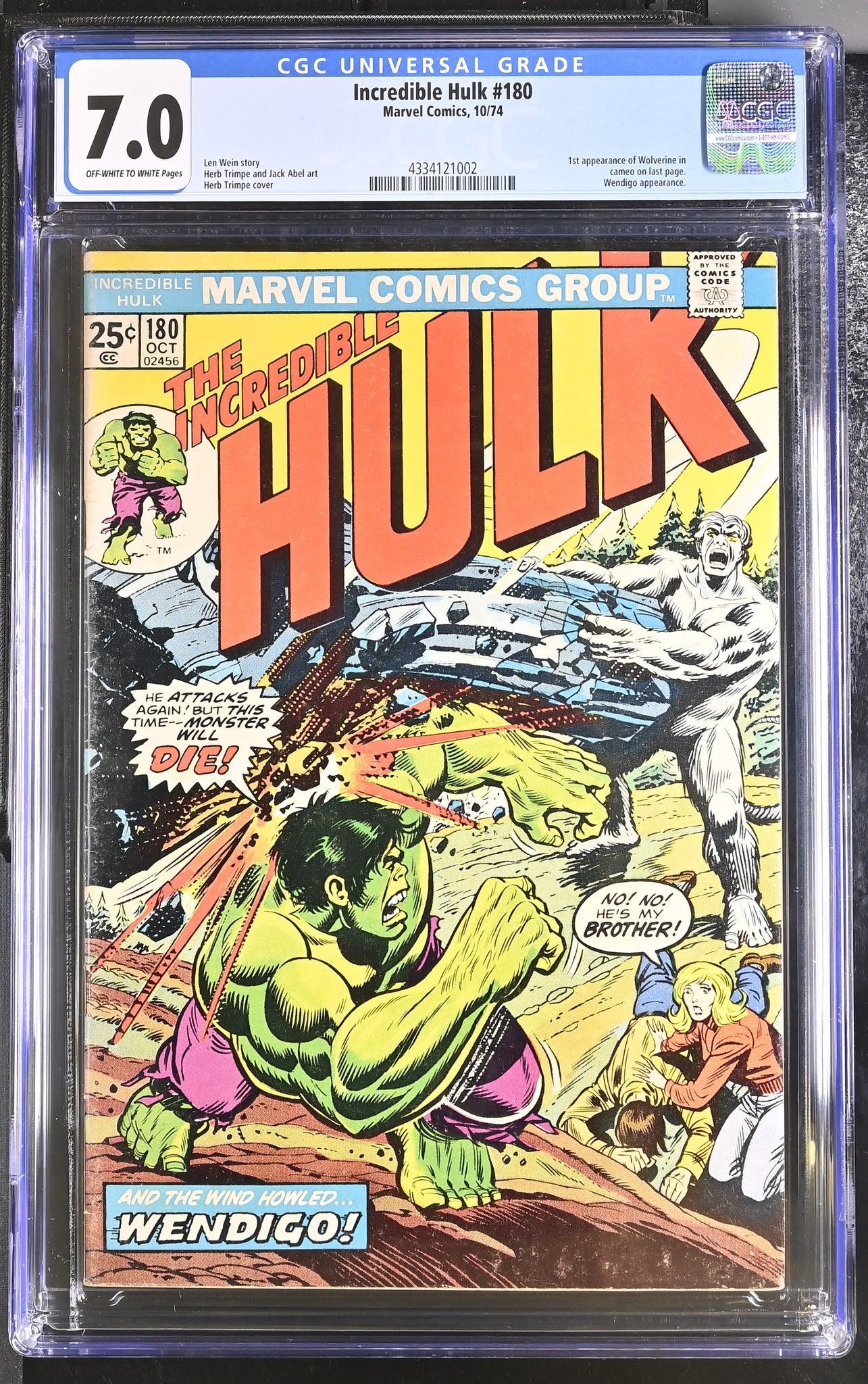 Incredible Hulk #180 CGC 7.0