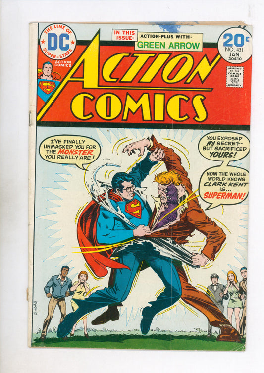 Action Comics #431 (1974) actual front cover