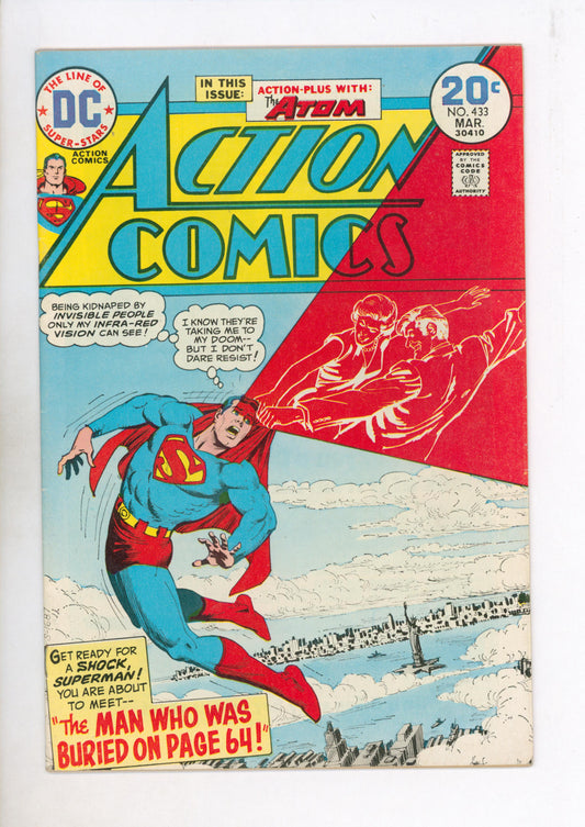 Action Comics #433 (1974) actual front cover