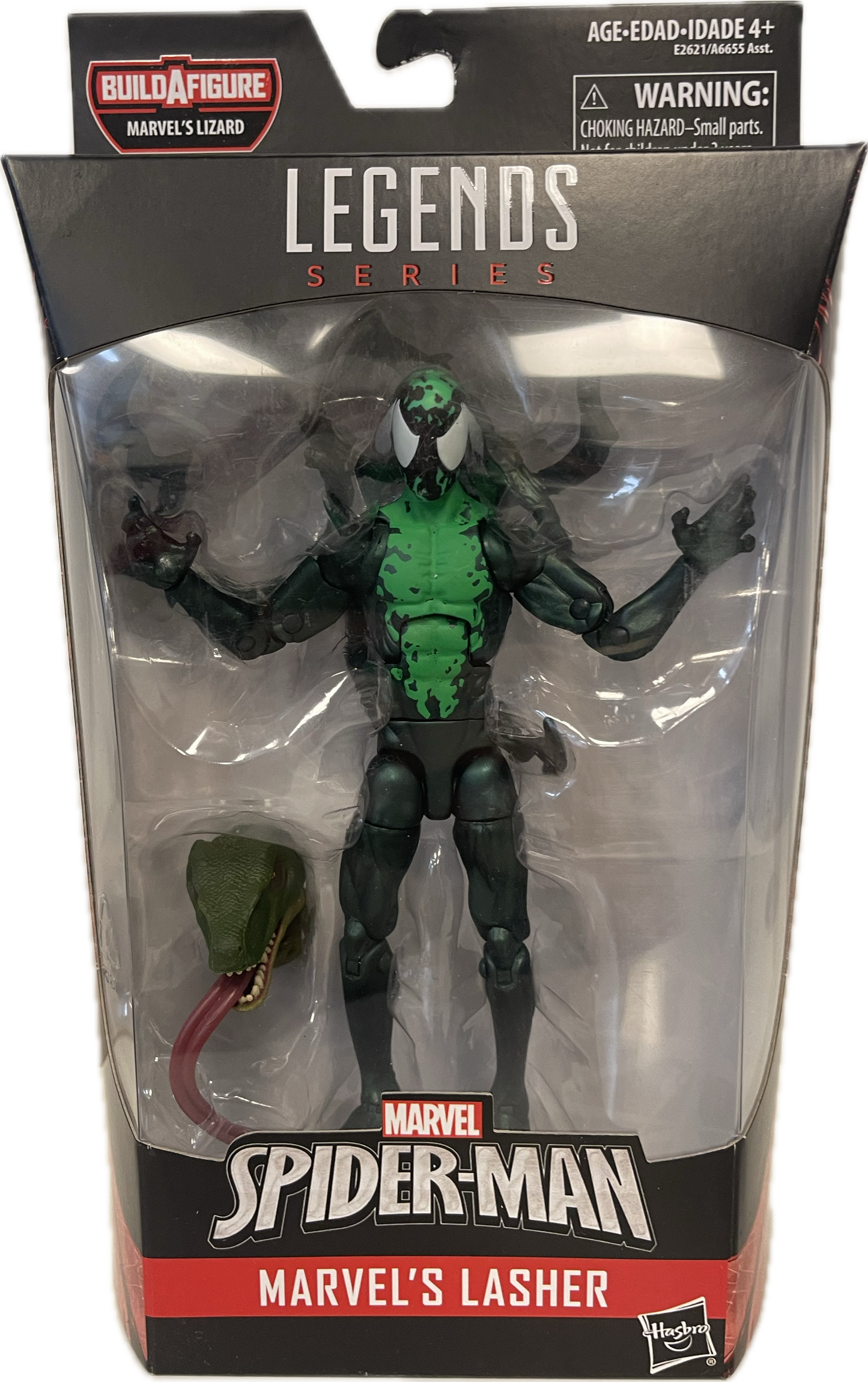 Marvel Legends Series Spider-Man Lasher Figure Lizard Build-A-Figure