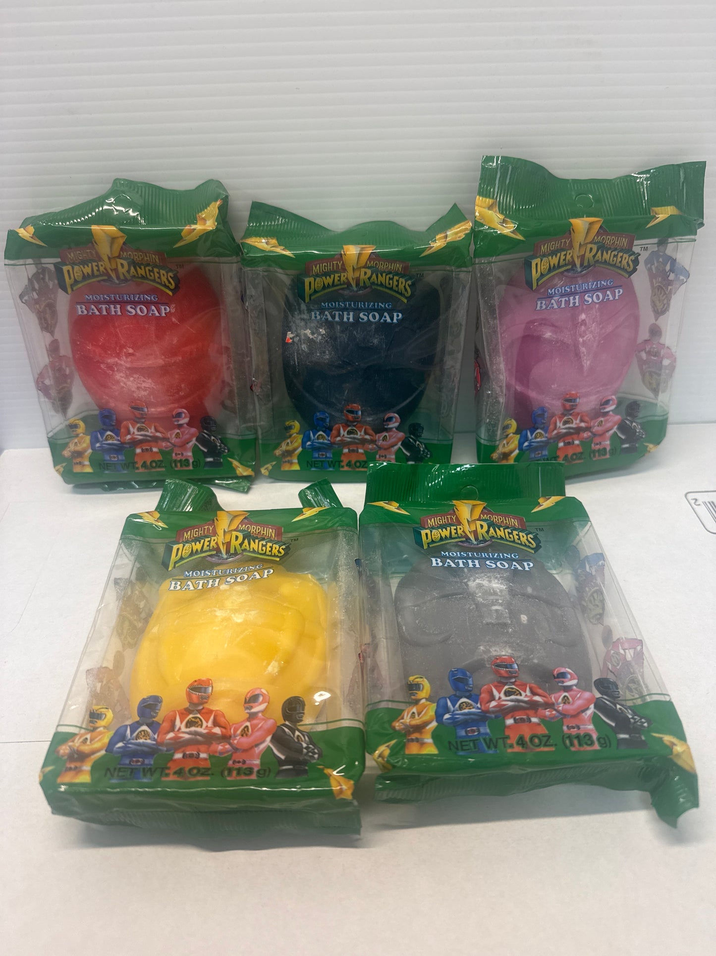 Mighty Morphin Power Rangers - Bath Soap - 1994 - Saban - 5 Pieces