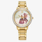Citizen Beauty and the Beast Princess Womens Gold Tone Stainless Steel 2-pc. Watch Boxed Set