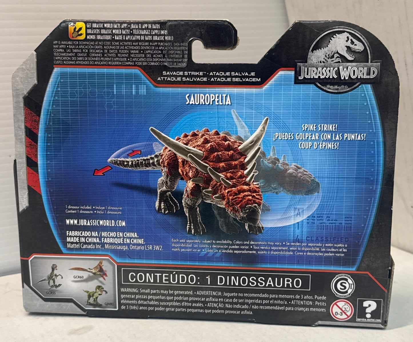 Jurassic World Primal Attack Savage Strike Sauropelta Dinosaur