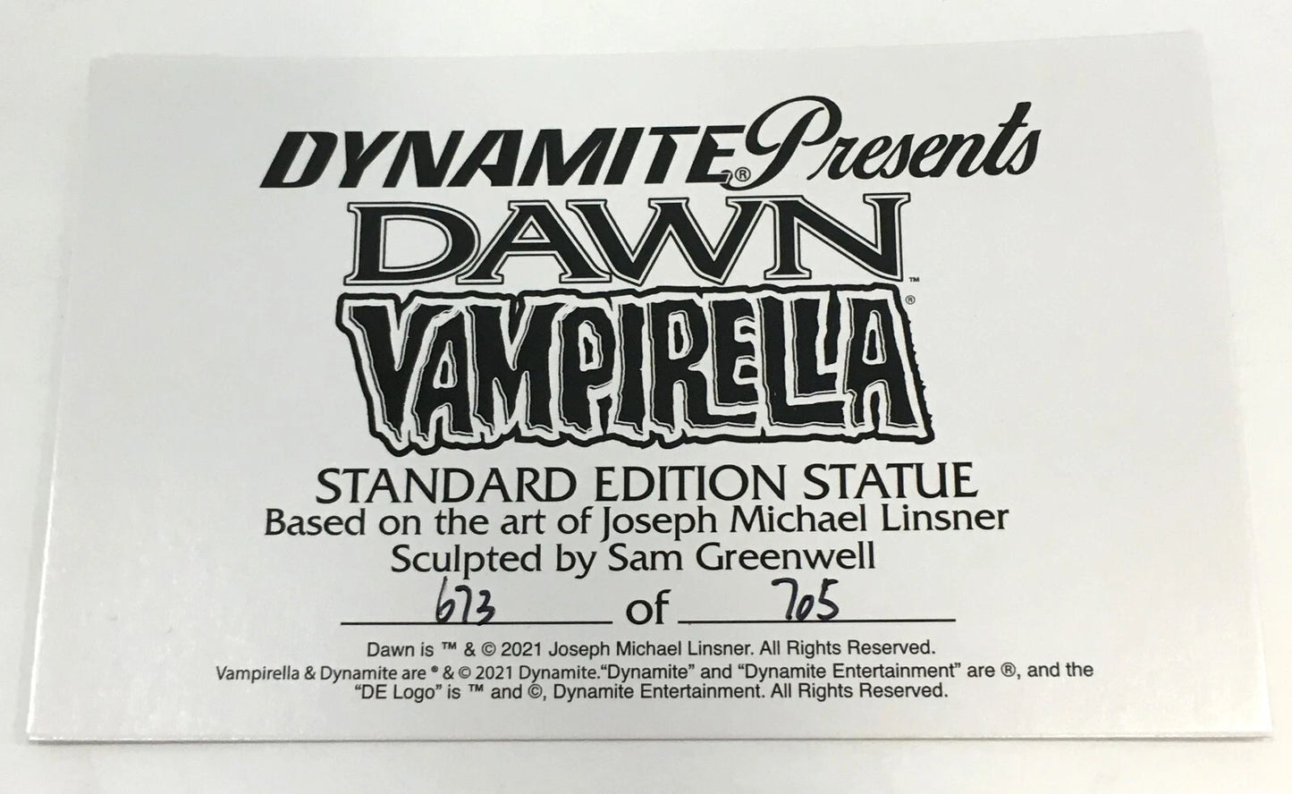 2021 Brewing Factory: Dynamite (CRY FOR) DAWN MINI BUST Limited to 705 pcs.
