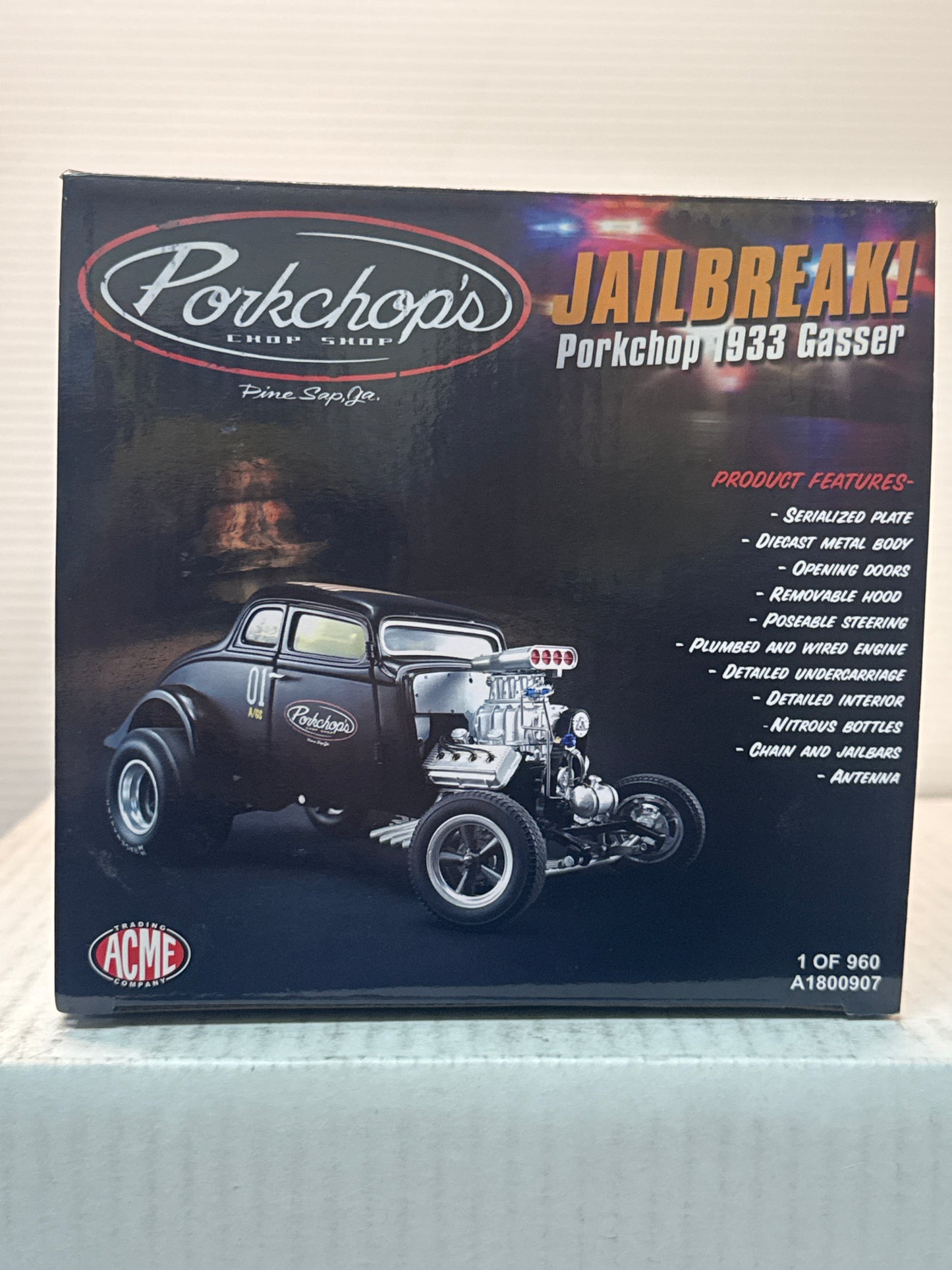 JAIL BREAK PORKCHOP 1933 WILLYS GASSER 1/18 ACME #A1800907