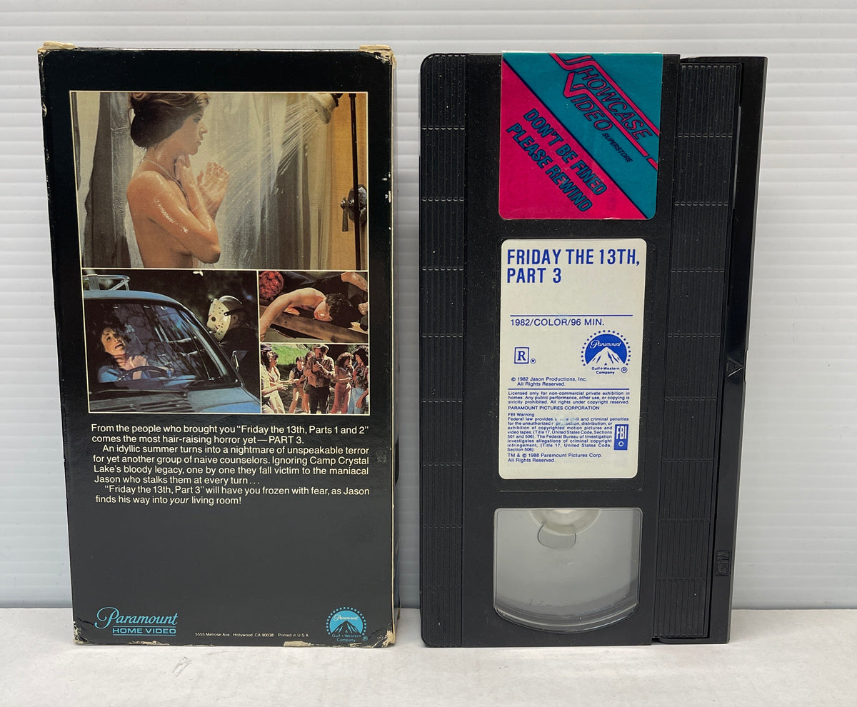 Friday The 13th Part III 1982 Paramount Home Video VHS
