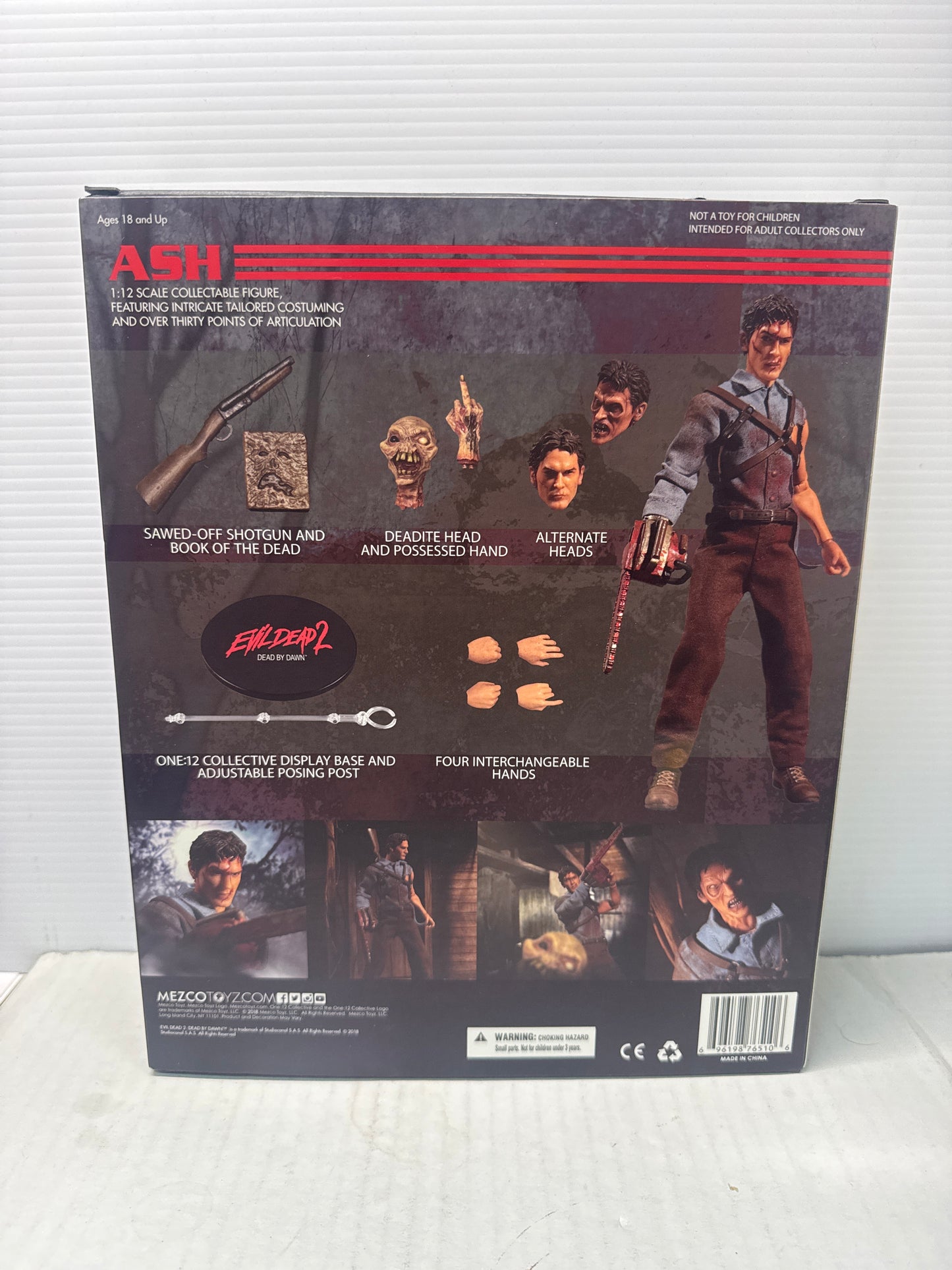 Mezco One:12 Evil Dead 2 Ash Williams Figure Dead by Dawn - OPEN COMPLETE
