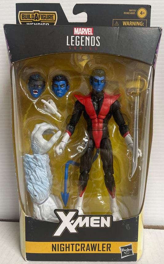 Marvel Legends Nightcrawler X-Men BAF Wendigo 6" Action Figure Hasbro