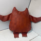 Vintage Style Nauga Monster Doll – Brown Naugahyde with Green Face Details – Unmarked, Excellent Condition