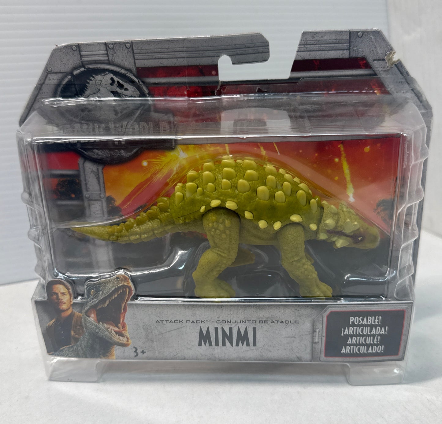 Jurassic World Fallen Kingdom Attack Pack Minmi - Damaged Box