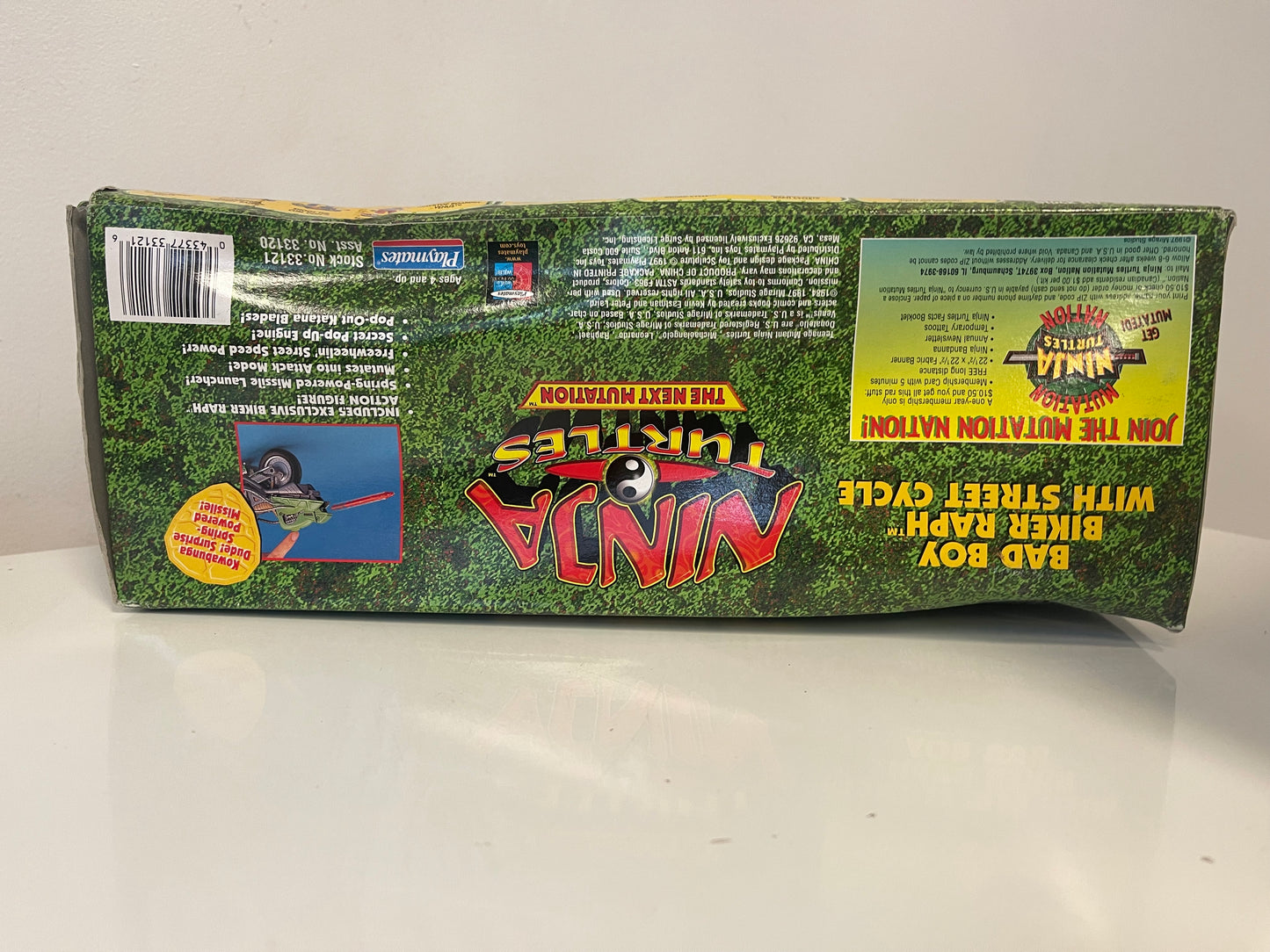 Mutant Ninja Turtles The Next Mutation Bad Boy Biker Raph w/ Street Cycle