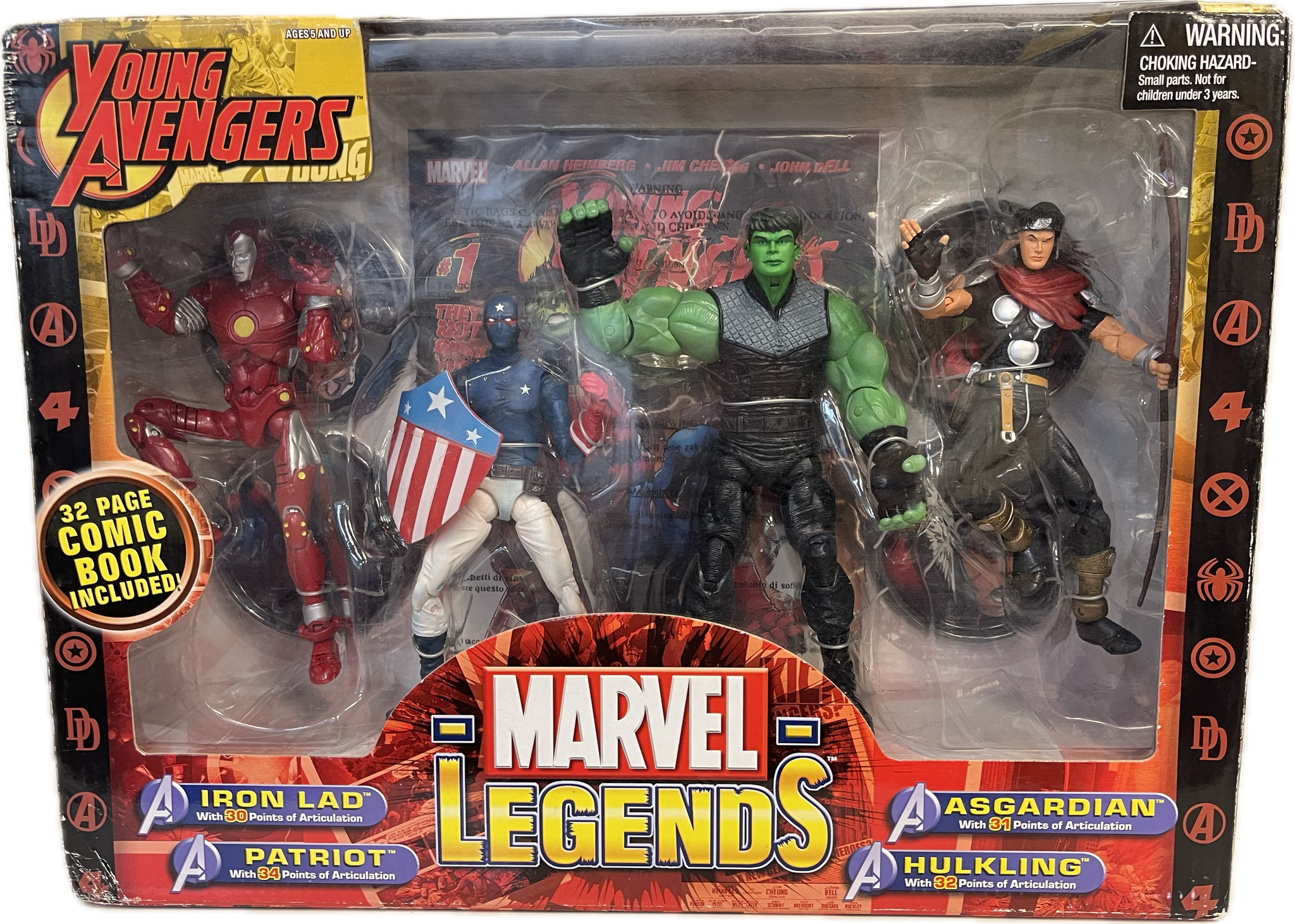 Marvel Legends Young Avengers Iron Lad, Patriot, Hulkling, & Hulkling Set