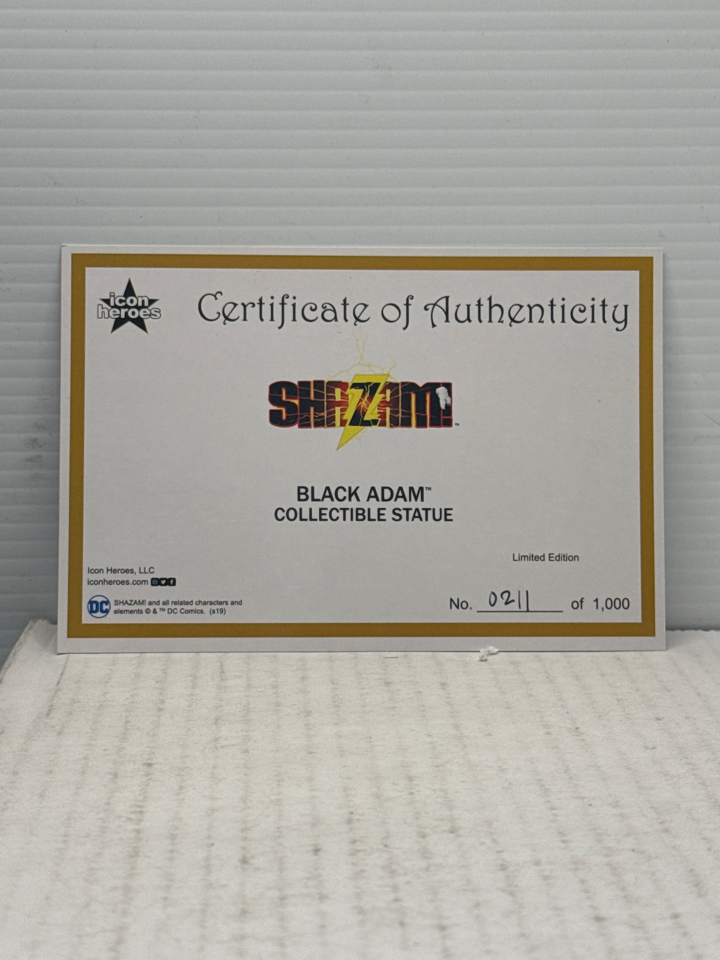 Icon Heroes Shazam Black Adam Statue 8" 0211/1,000