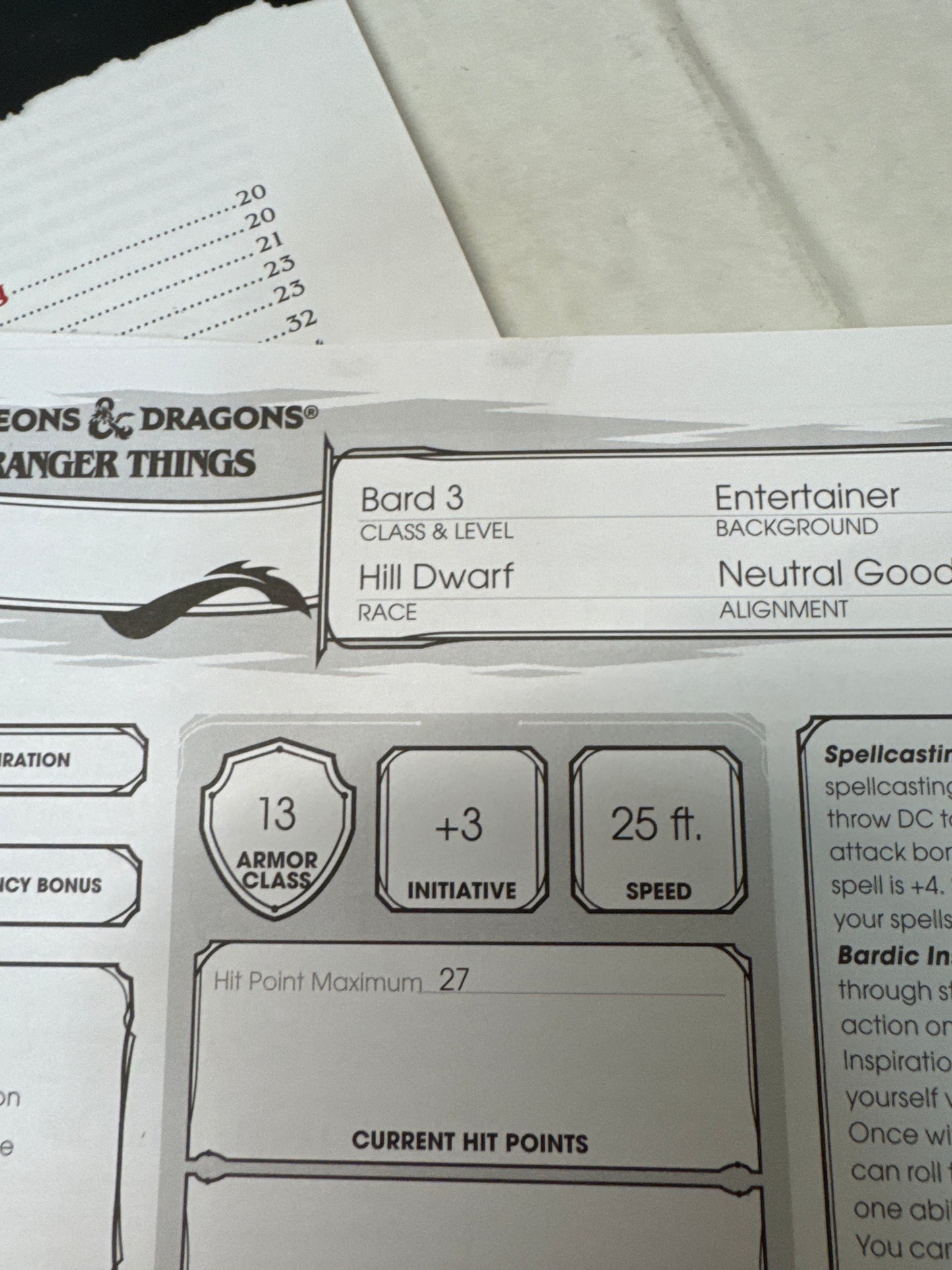 Hasbro Stranger Things Dungeons & Dragons Starter Set - Open Box Complete