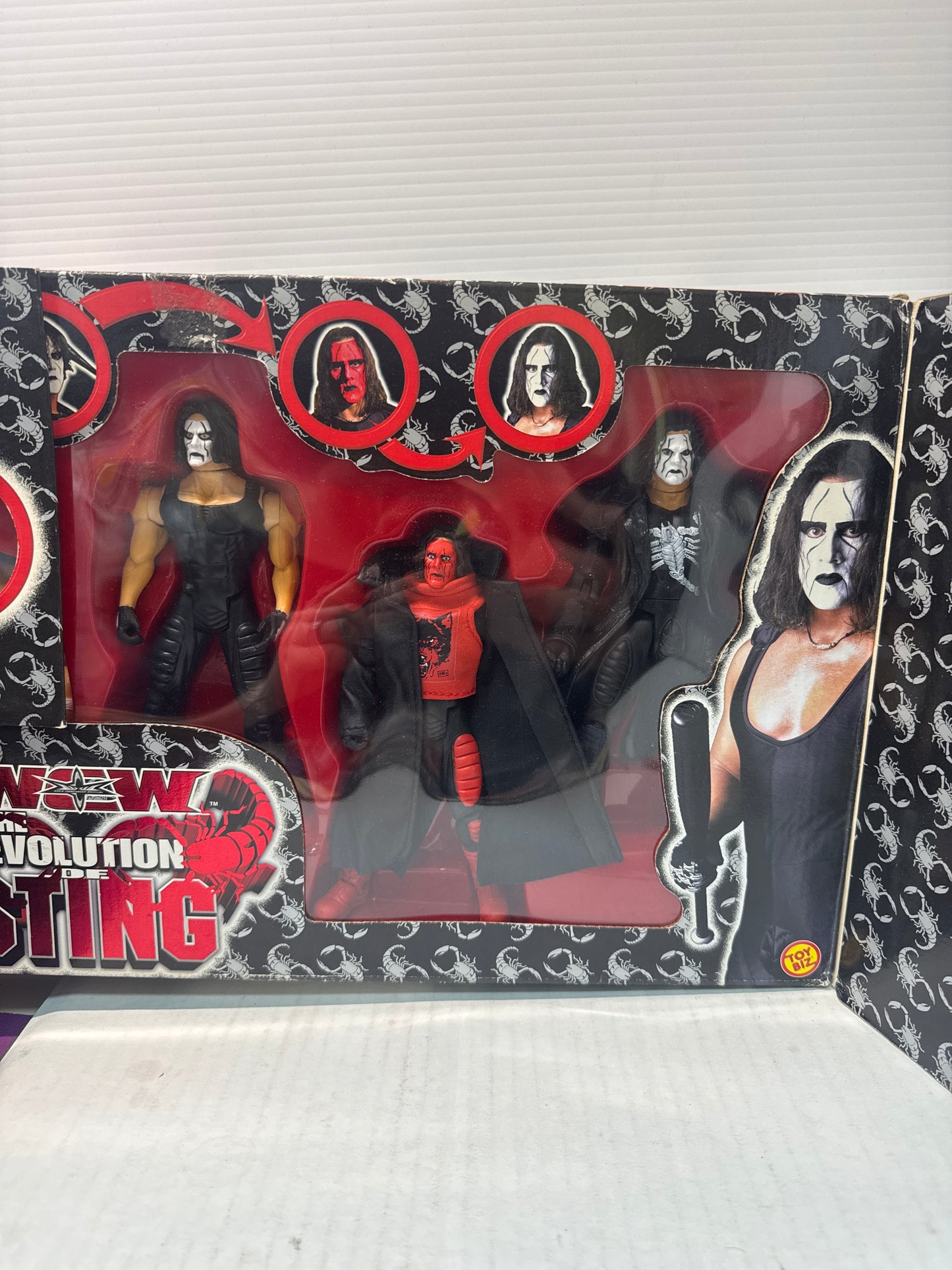 WCW The Evolution Of Sting Action Figures - Toy Biz