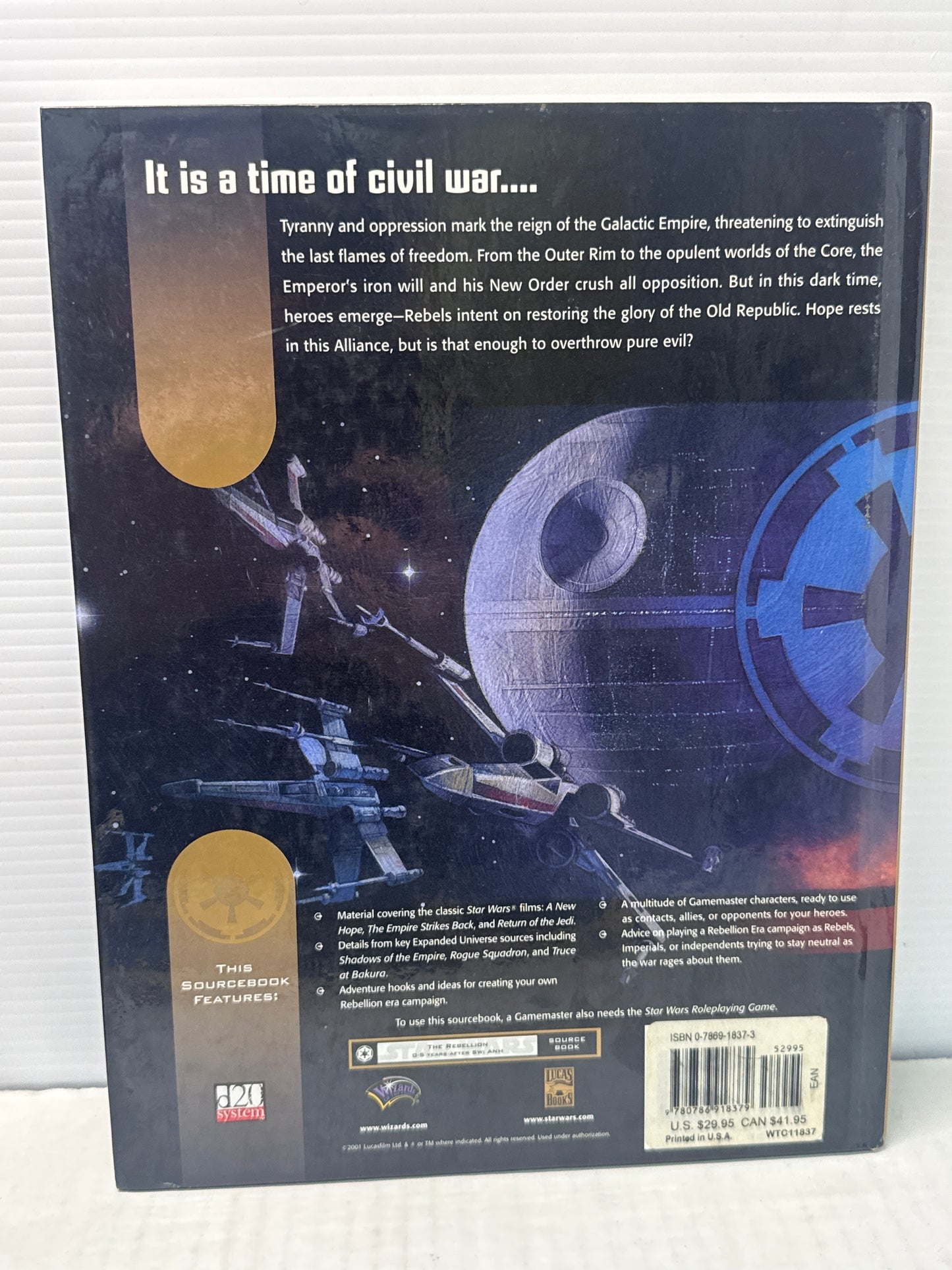 Star Wars Roleplaying Game Rebellion Era Sourcebook Hardcover - USED WH