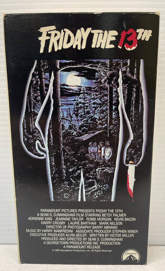Friday The 13th VHS 1980  Paramount Vintage Horror VHS