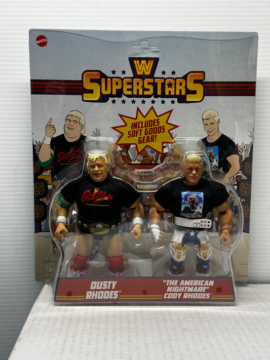 WWE Superstars Dusty Rhodes & Cody Rhodes 2 Pack Unpunched