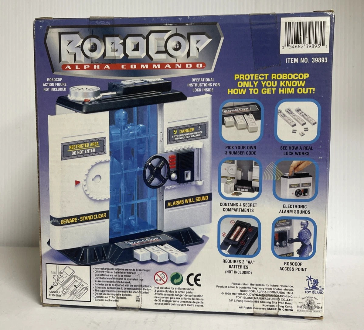 Toy Island Robocop Alpha Commando Cryosafe 1998 NIB