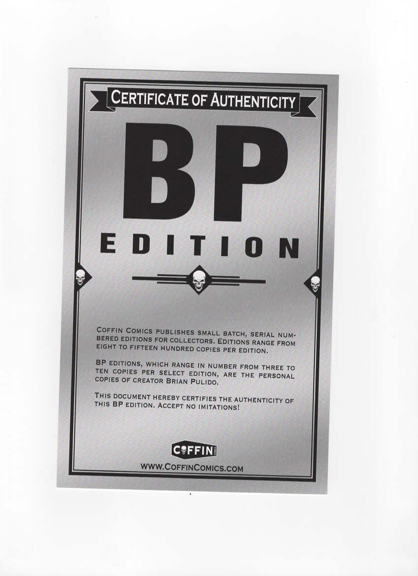 Lady Death Nightmare Symphony 1- David Harrigan Instant Edition W/COA BP Edition