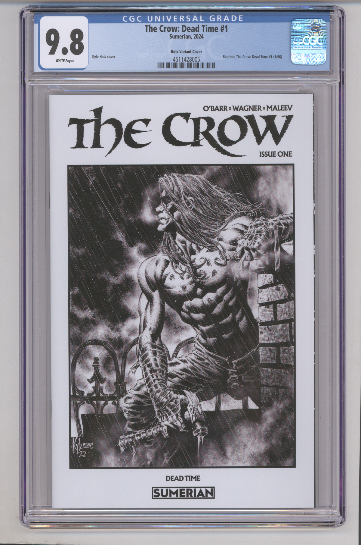 The Crow: Dead Time #1 CGC Graded 9.8
