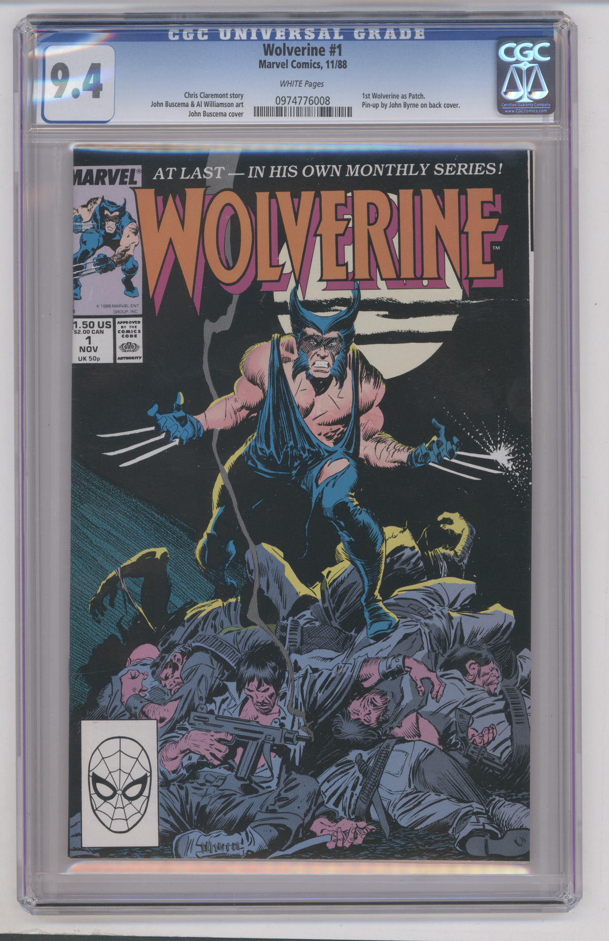 Wolverine #1 CGC Graded 9.4