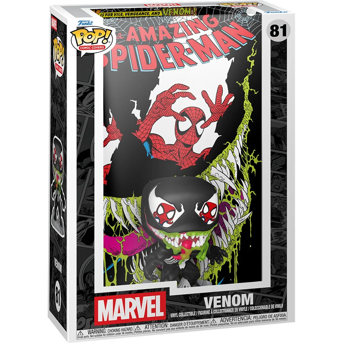 Amazing Spider-Man #346 Venom Funko Pop! Comic Cover Figure #81 with Case