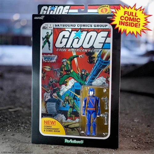 G.I. Joe Cobra Commander Skybound Comic Box Series #1 3 3/4-Inch ReAction+ Figure