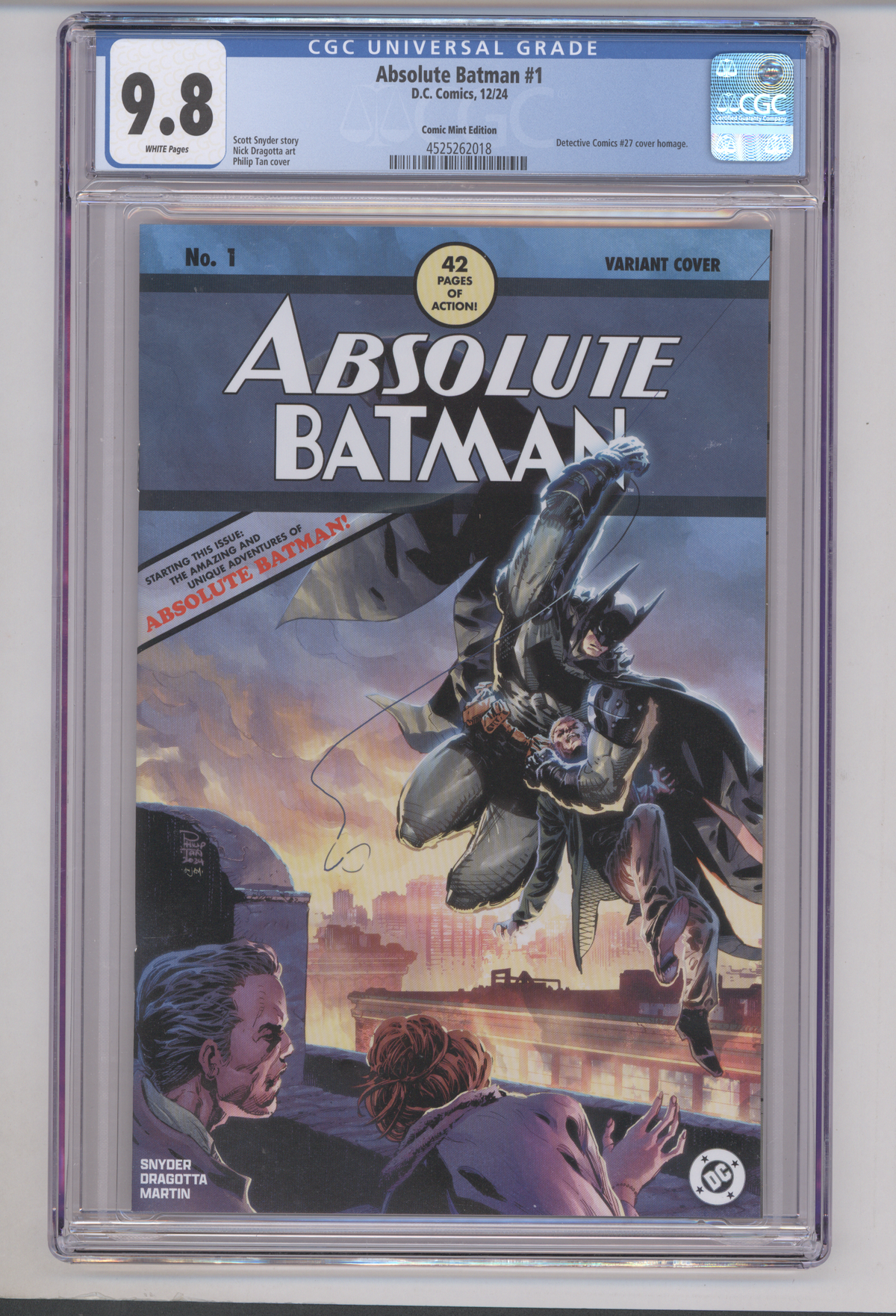 Absolute Batman #1 CGC Graded 9.8 Comic Mint Edition