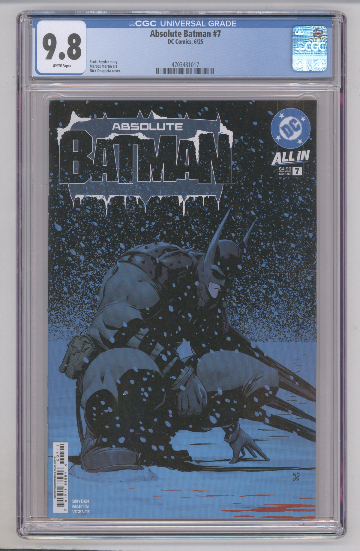 Absolute Batman #7 CGC Graded 9.8