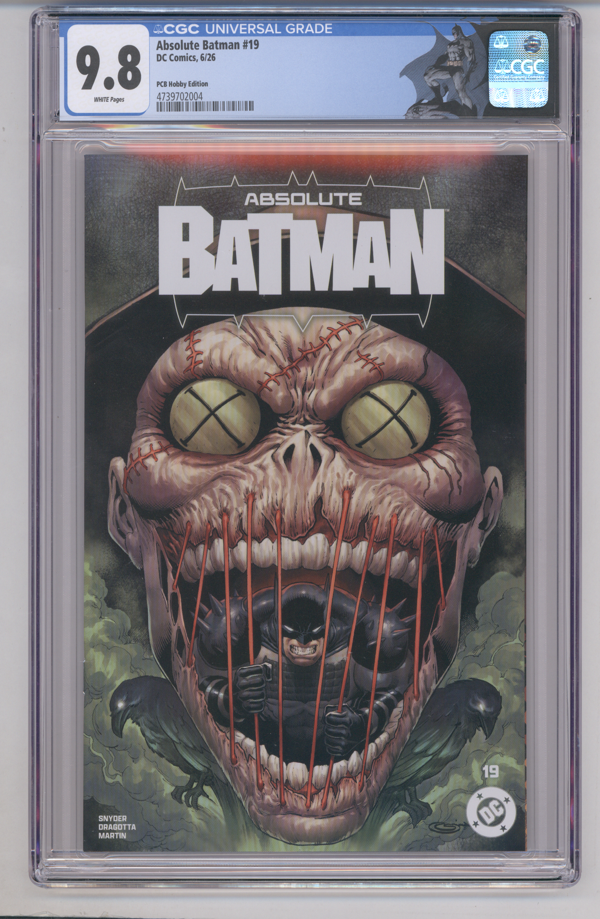 Absolute Batman #19 CGC Graded 9.8 PCB Hobby Edition