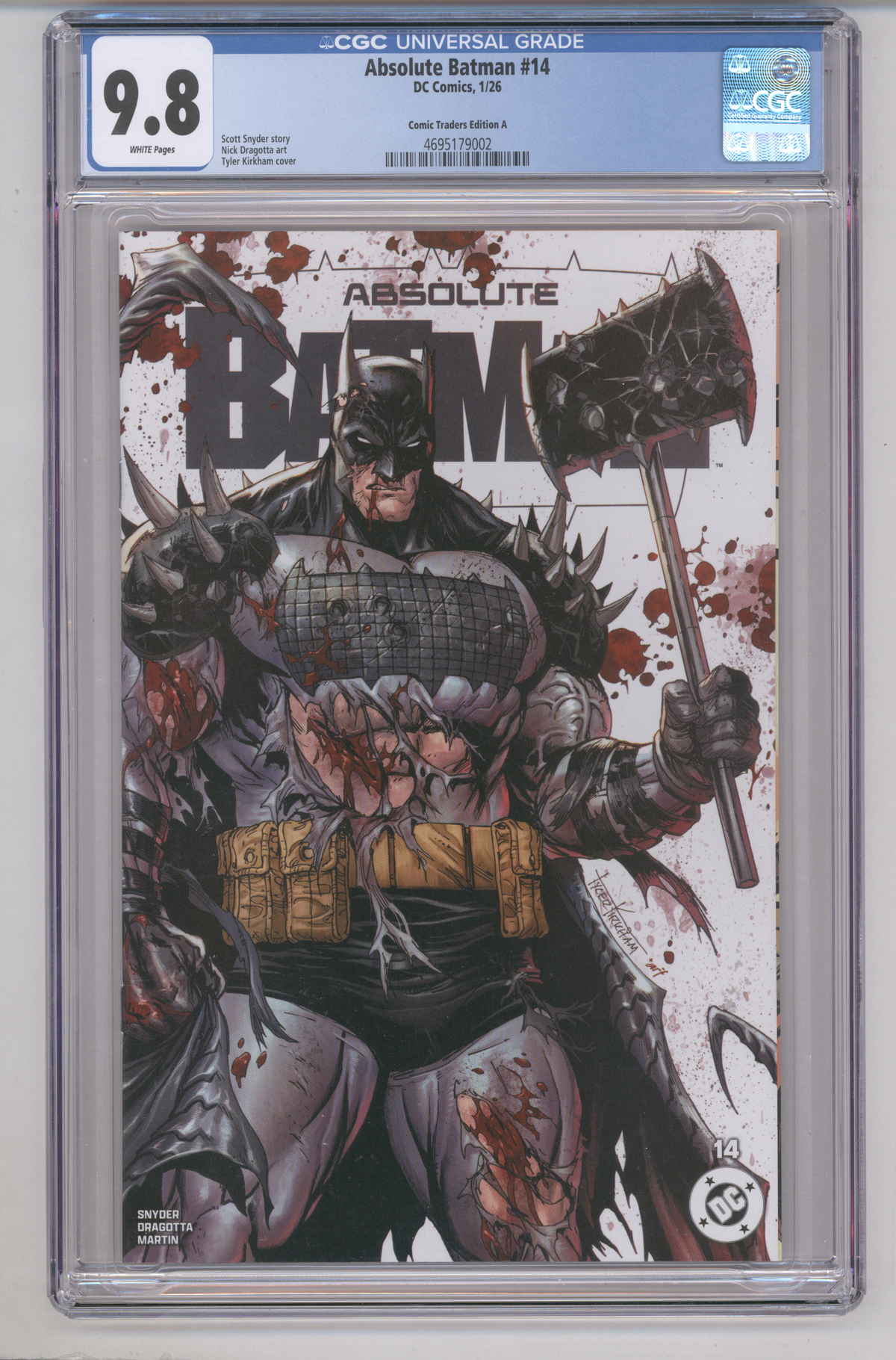 Absolute Batman #14 CGC Graded 9.8 Comic Traders Edition A
