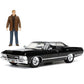 Hollywood Rides Supernatural Dean Winchester 1967 Impala SS Sport Sedan 1:24 Scale Die-Cast Metal Vehicle with Figure