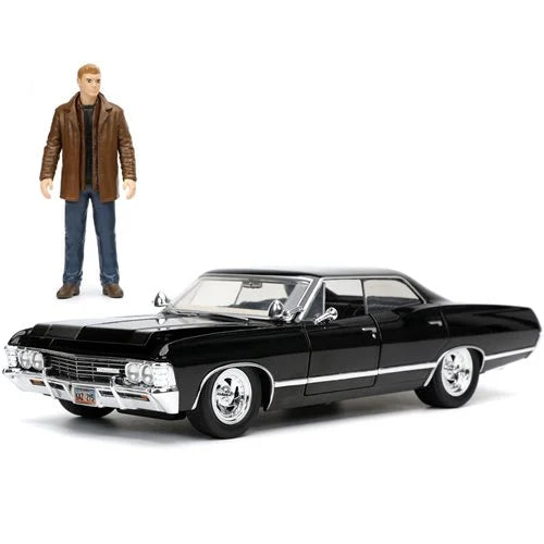 Hollywood Rides Supernatural Dean Winchester 1967 Impala SS Sport Sedan 1:24 Scale Die-Cast Metal Vehicle with Figure