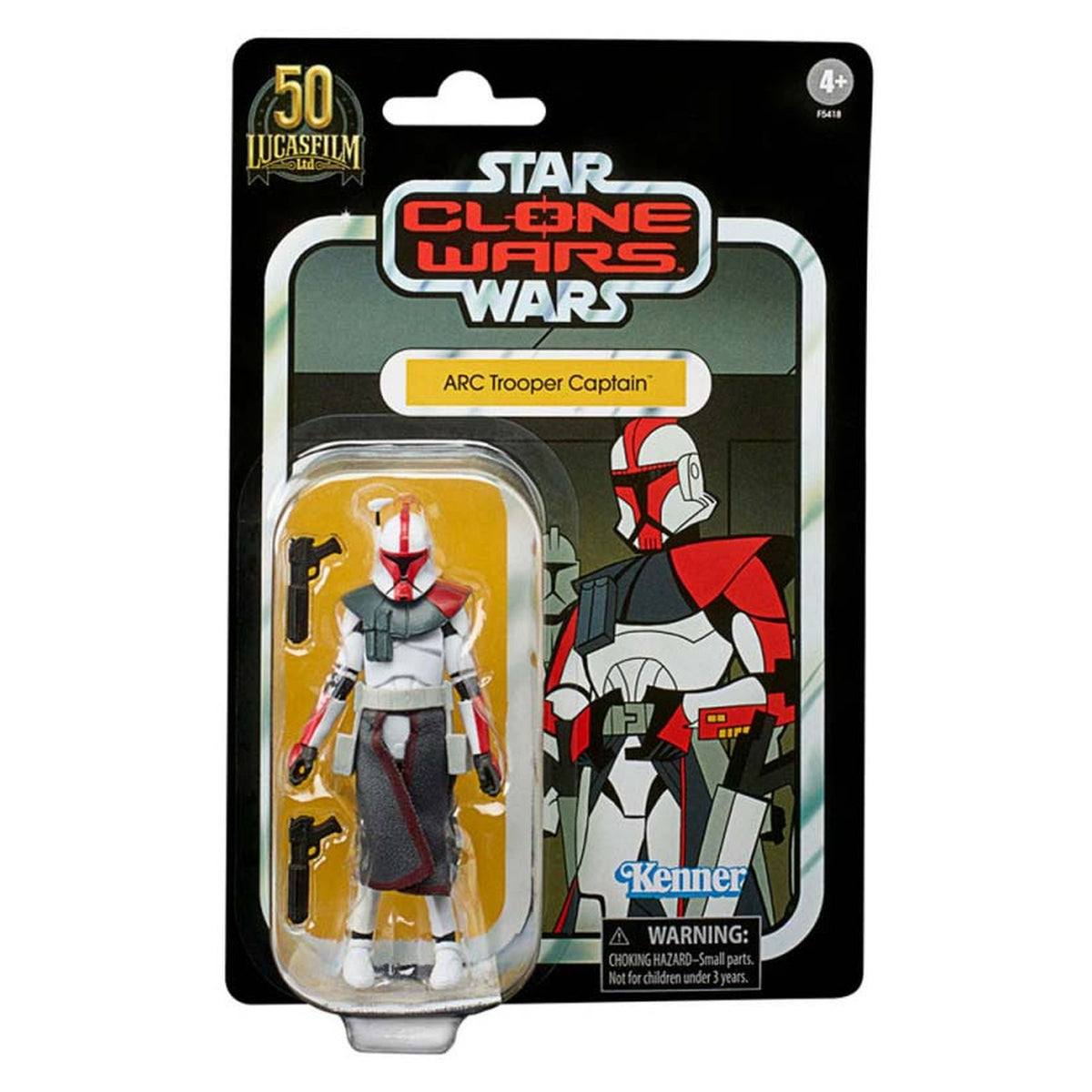 Stock photo - Hasbro ARC Trooper Captain VC213 F5418 in Lucasfilm 50th Anniversary Clone Wars packaging