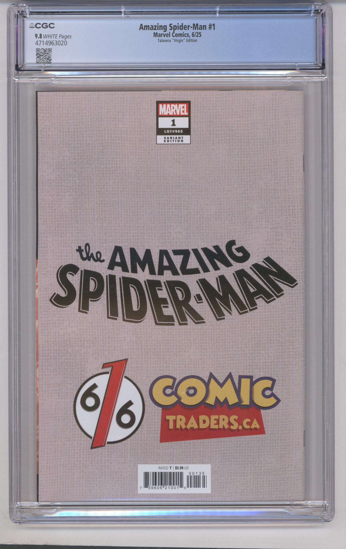 Amazing Spider-Man #1 CGC Graded 9.8 Talavera "Virgin" Edition