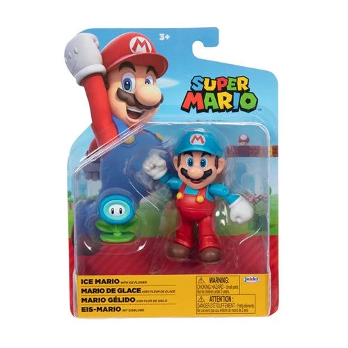 World Nintendo Super Mario 4-Inch Figures Wave 44 Ice Mario with ice flower