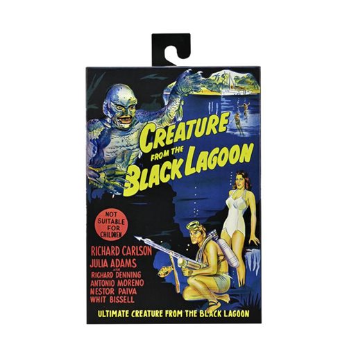 Universal Monsters 7” Scale Action Figure Ultimate Creature From The Black Lagoon (Black and White)