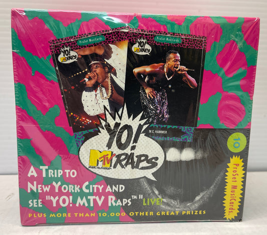 1991 Pro Set Yo MTV Raps MusiCards Series 1 Sealed Box 36 Packs LL Cool J Hammer