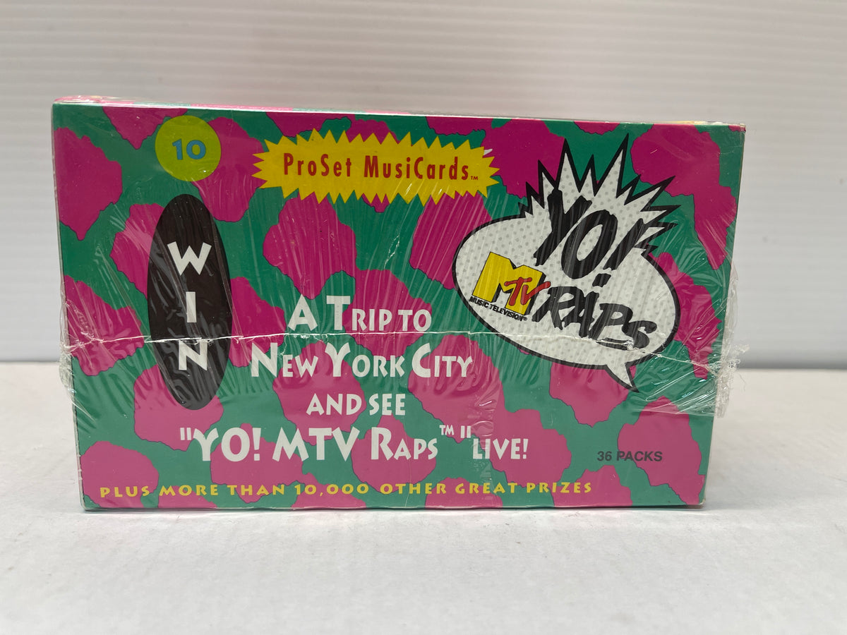 1991 Pro Set Yo MTV Raps MusiCards Series 1 Sealed Box 36 Packs LL Cool J Hammer