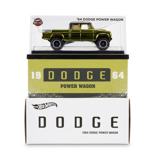 Hot Wheels RLC '64 DODGE POWER WAGON TRUCK Acrylic display *OLIVE* Exclusive