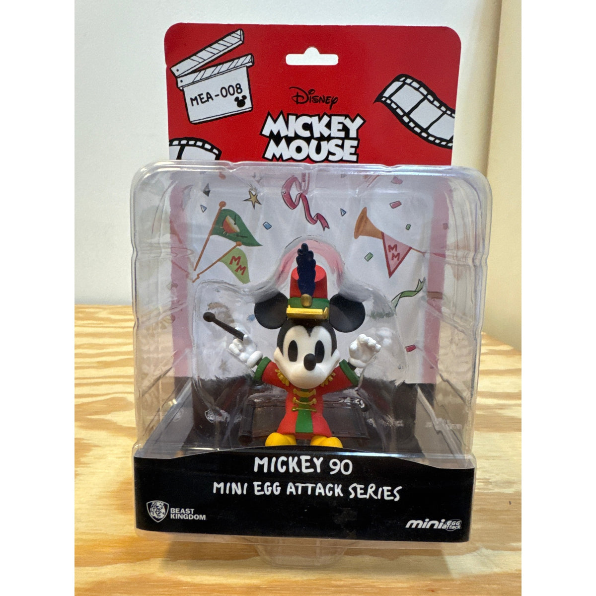 Beast Kingdom MEA-008 Disney Conductor Mickey 90th Anniversary mini statue - front of packaged figure
