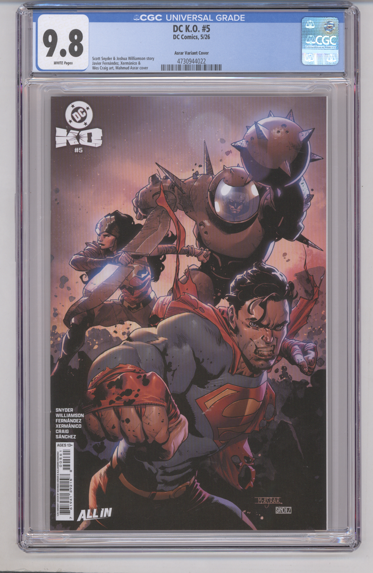 DC K.O. #5 CGC Graded 9.8 Asrar Variant Cover